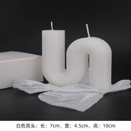 bougies parfumées géométriques en forme de u pour décoration intérieure - vue 15 sur 27
