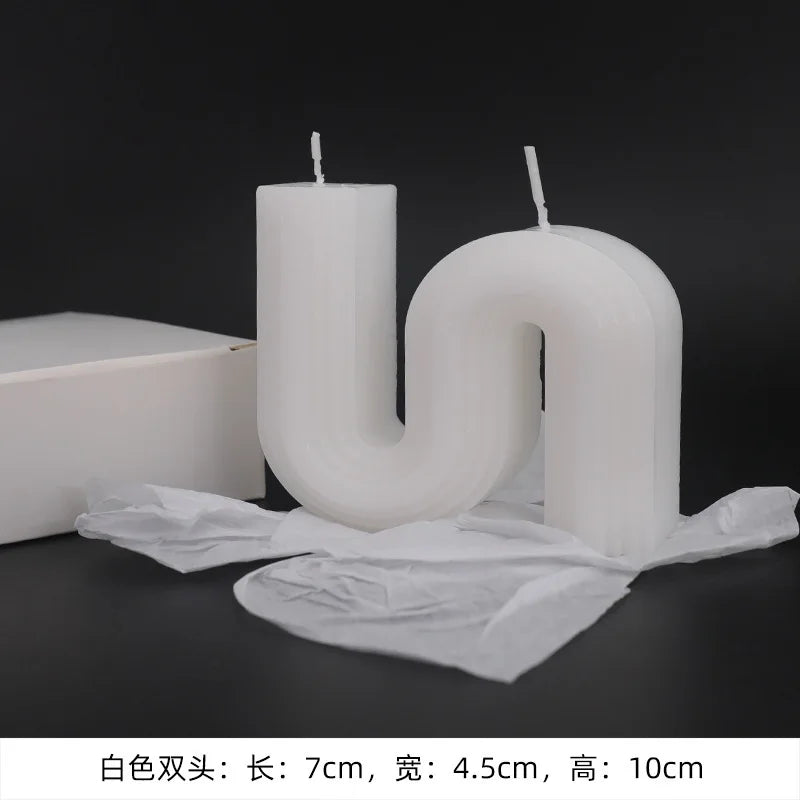 bougies parfumées géométriques en forme de u pour décoration intérieure - vue 14 sur 27