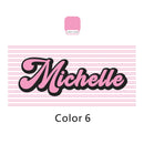 serviette de plage rayée rétro personnalisée style hippie