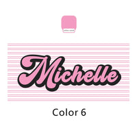 serviette de plage rayée rétro personnalisée style hippie