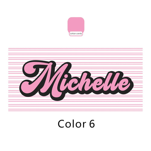 serviette de plage rayée rétro personnalisée style hippie