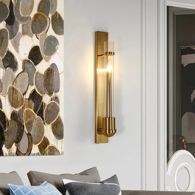 Applique murale dorée de Style américain moderne - vue 3 sur 7
