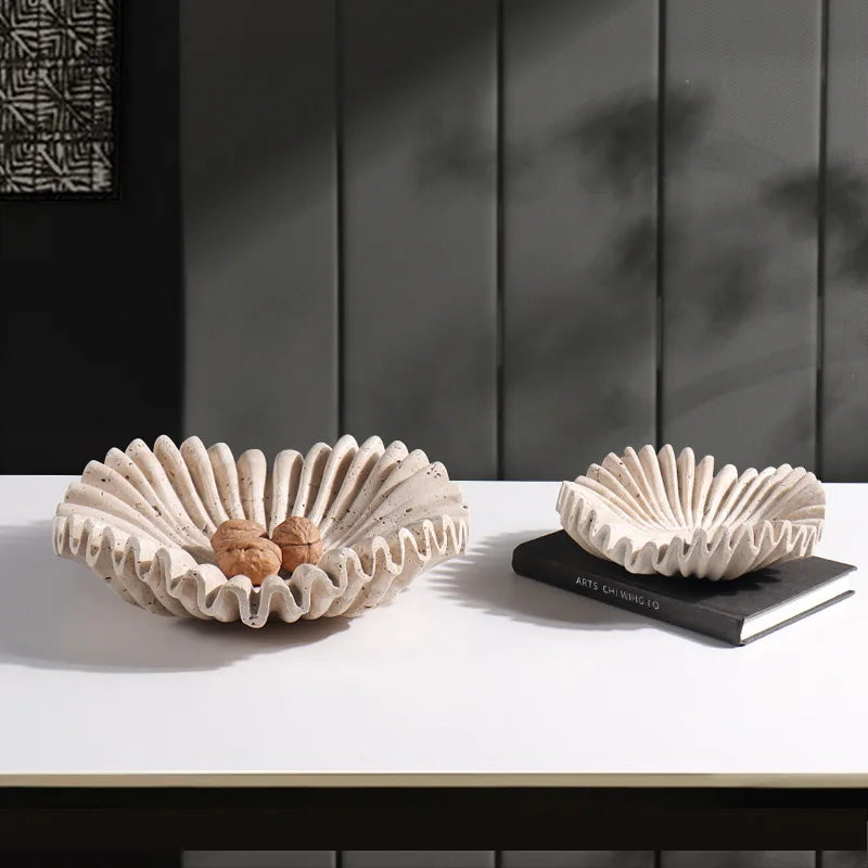 plateau de rangement en marbre style wabi-sabi moderne décor artistique - vue 4 sur 8