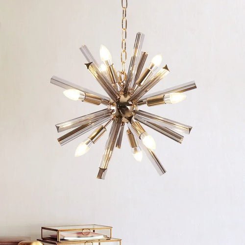 lustre moderne en cristal design pissenlit pour intérieur élégant - vue 3 sur 8
