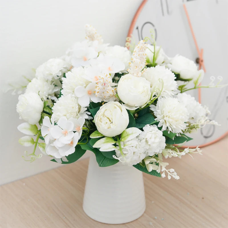 bouquets de mariée en soie pivoine décorations florales pour mariage - vue 5 sur 12