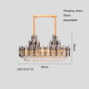 lustre suspendu en cristal à intensité variable design moderne