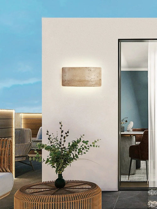 applique murale led wabi-sabi étanche pour jardin extérieur - vue 5 sur 8