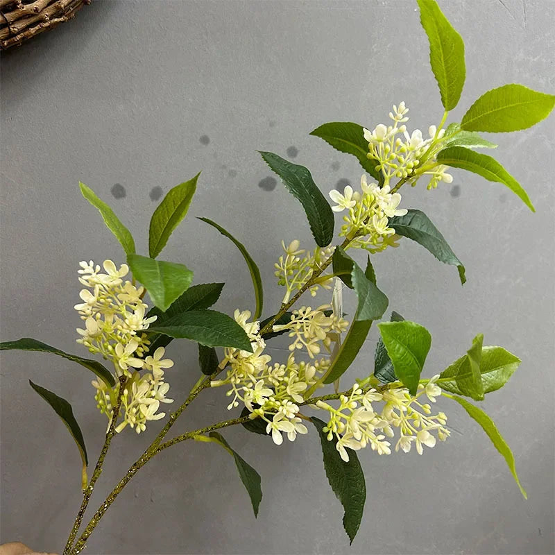 lot de 6 plantes artificielles en soie osmanthus pour décoration commerciale - vue 5 sur 8