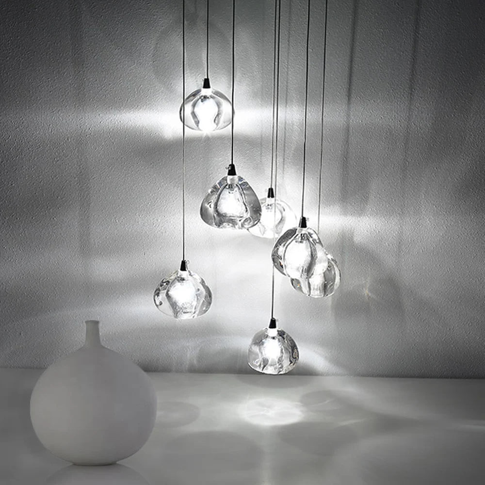 suspension design en cristal pour un éclairage moderne élégant - vue 4 sur 15