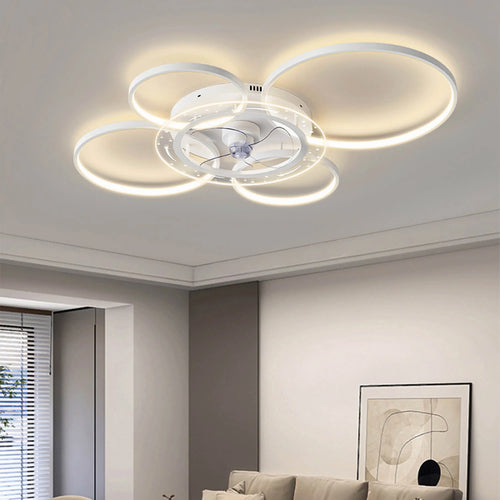 Plafonnier design avec des cercles à LED - vue 5 sur 7
