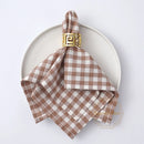 Serviette de table coton motif vichy carreaux style