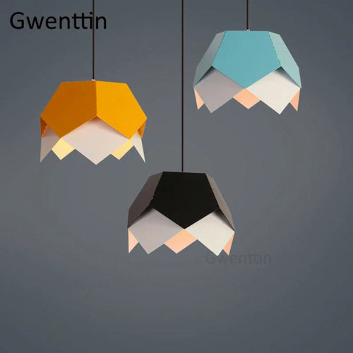 suspension géométrique en fer style nordique pour décoration intérieure - vue 10 sur 10