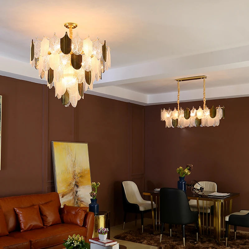 suspension moderne en acier inoxydable et verre décoratif - vue 3 sur 13