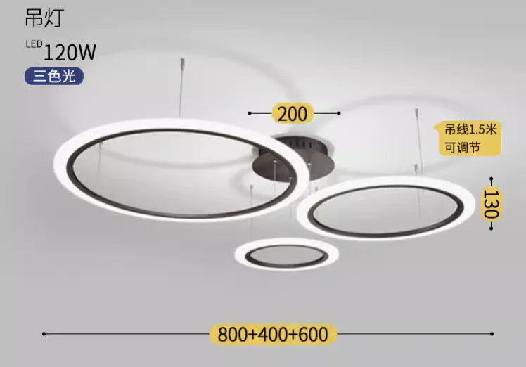 lustre led moderne minimaliste nordique anneau italien créatif