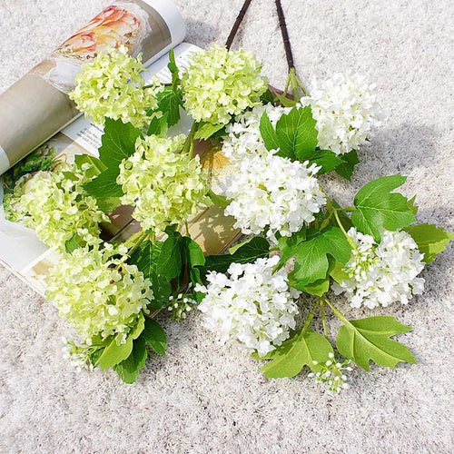 hortensia boule de neige luxe fleurs artificielles pour décoration intérieure - vue 3 sur 8