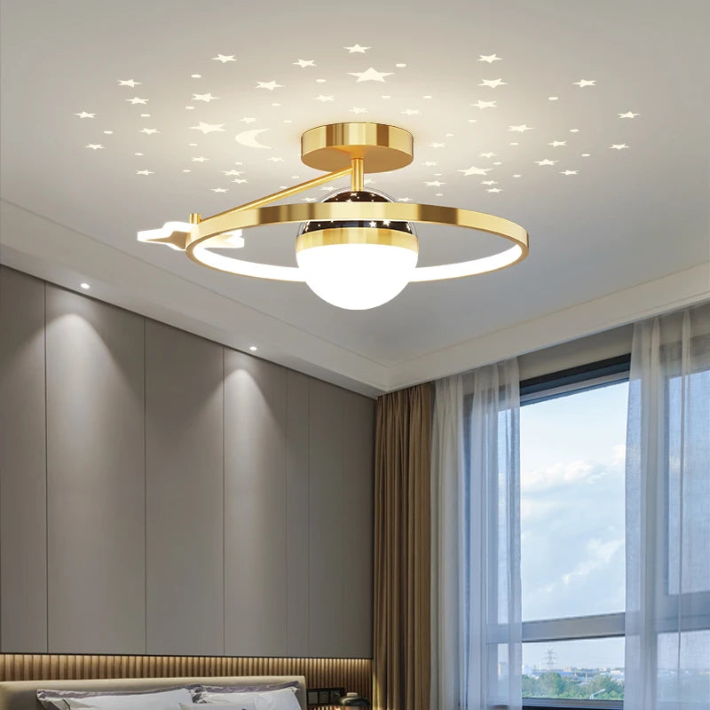 plafonnier moderne lumineux pour une ambiance chaleureuse intérieure - vue 5 sur 8