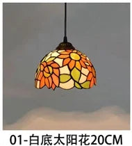 lustre en verre style tiffany rétro pour intérieur méditerranéen - vue 22 sur 30