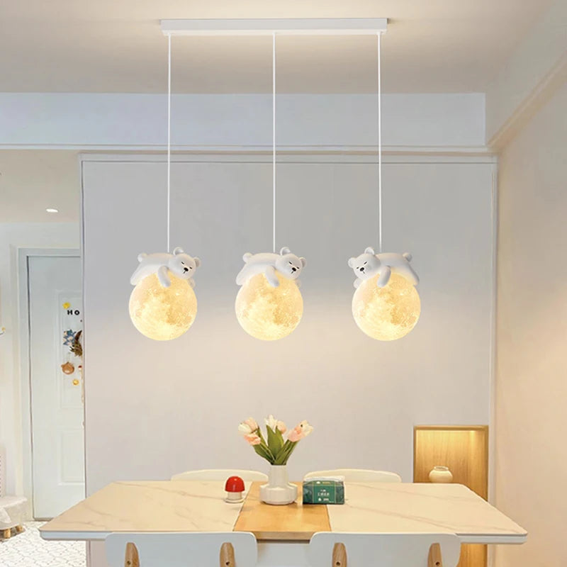 lustre ours/lapin décoratif salon/salle manger - vue 3 sur 11