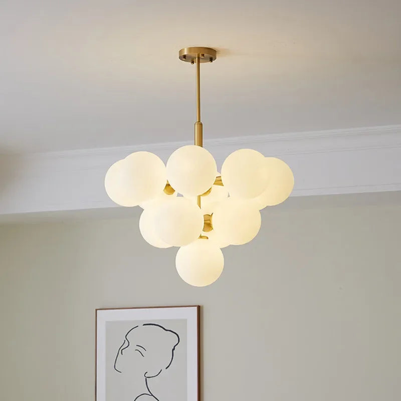 suspension led en verre de luxe décoratives idéales pour restaurant - vue 5 sur 12