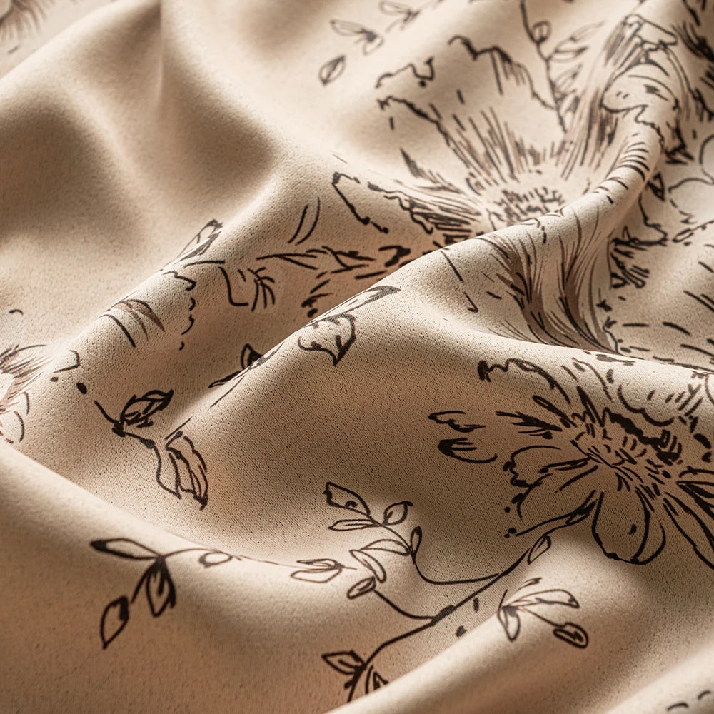 Rideau occultant floral moderne pour salon chambre - vue 4 sur 7
