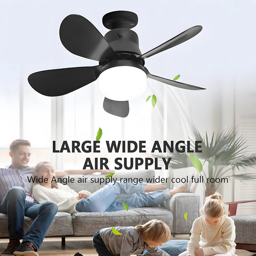 LED 30W ceiling fan light E27 with remote control for dimming, suitable for living room  study, household use Fan lamp 85-265V - vue 7 sur 10