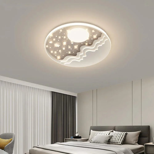 Modern Circular LED Chandelier Installed On The Ceiling, Interior Bedroom, Living Room Decorative Light, Creative Lighting - vue 3 sur 16