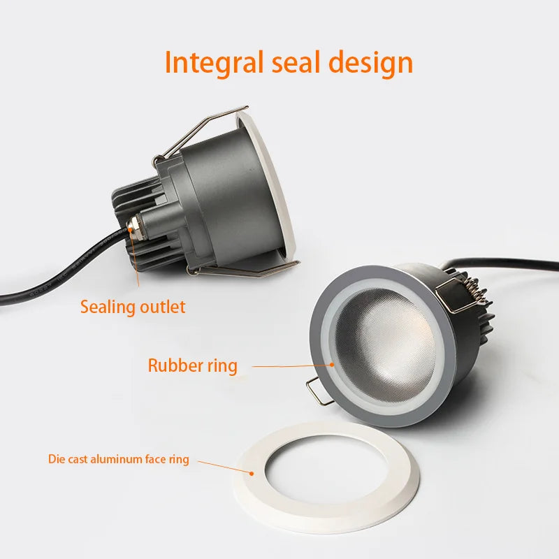 spot led rond étanche en aluminium pour intérieur et extérieur - vue 3 sur 6