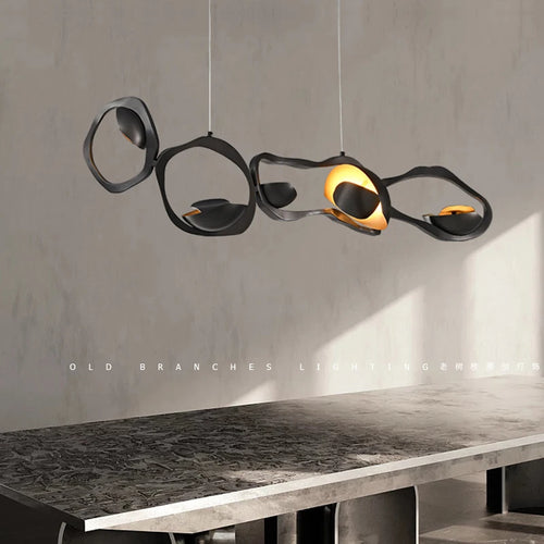 Lustre design nordique Restaurant salle à manger lampe d'ambiance décorative noir en acier inoxydable lustres haut de gamme 2023