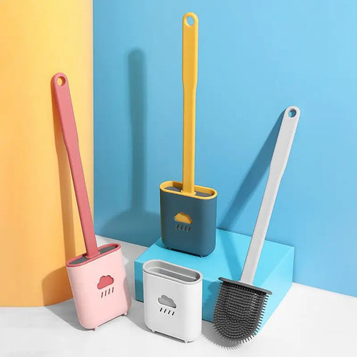 brosse en silicone avec support et poils souples pour nettoyage rapide - vue 2 sur 12