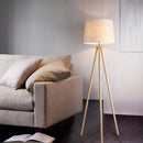 Nordique bois art bois massif lampadaire tissu art abat-jour salon chambre chevet décoration de la maison moderne lampadaire LED