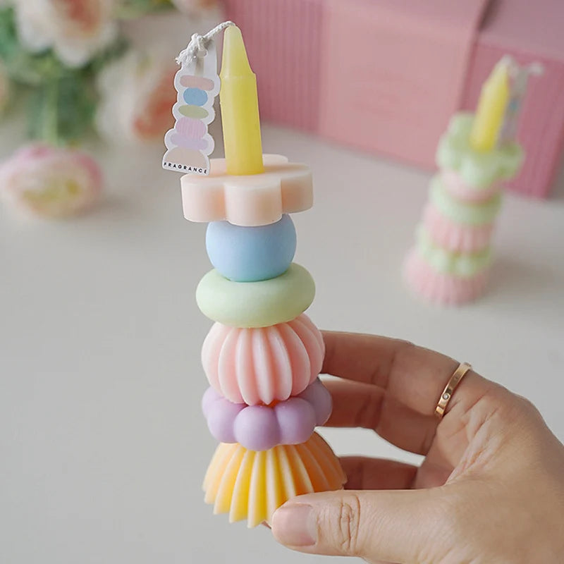 bougie parfumée empilable en cire de soja pour mariage et anniversaires - vue 4 sur 10
