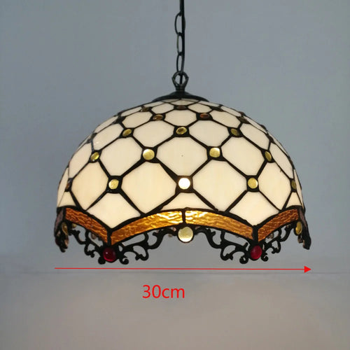 lustre tiffany vitrail style méditerranéen pour intérieur élégant - vue 14 sur 22