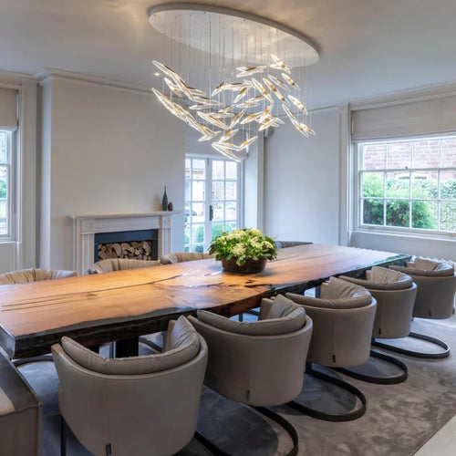 lustre en cristal de luxe pour hôtel et villa moderne - vue 5 sur 6