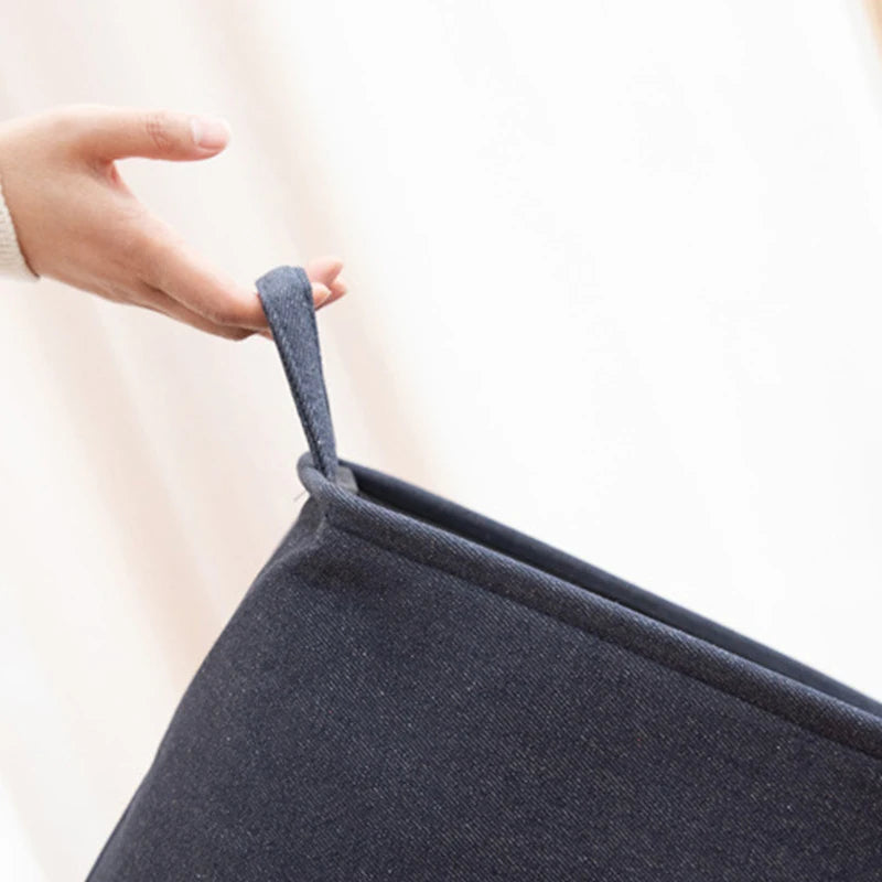 panier pliable en toile de jute pour vêtements sales - vue 5 sur 10