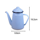 Cafetière émaillée vintage avec poignée résistante 1l1 cuisine