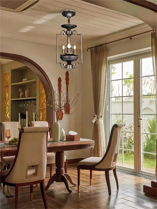 plafonnier led multi-têtes style industriel rétro américain décoratif - vue 6 sur 9