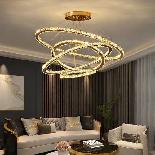 lustre en cristal winfordo pour hall d'exposition - vue 4 sur 11