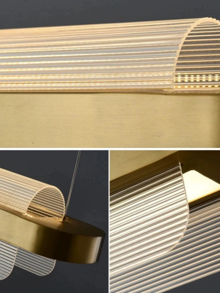 lustre minimaliste long pour restaurant café ou bureau créatif - vue 5 sur 7