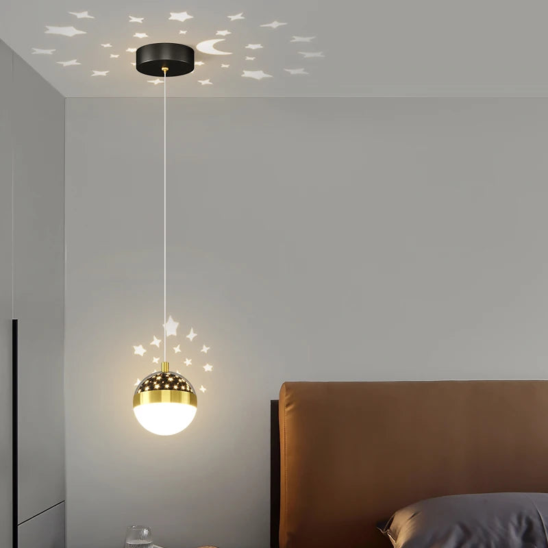 lustre moderne minimaliste de luxe projection ciel étoilé - vue 4 sur 8