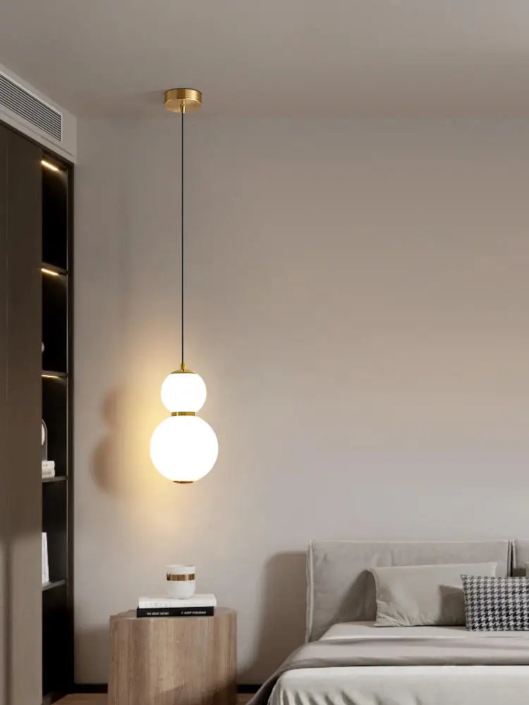 lustre en verre blanc design pour décoration intérieure moderne - vue 3 sur 12