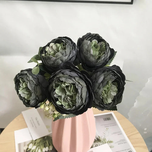 bouquet de pivoines artificielles pour décoration de mariage et maison - vue 9 sur 16