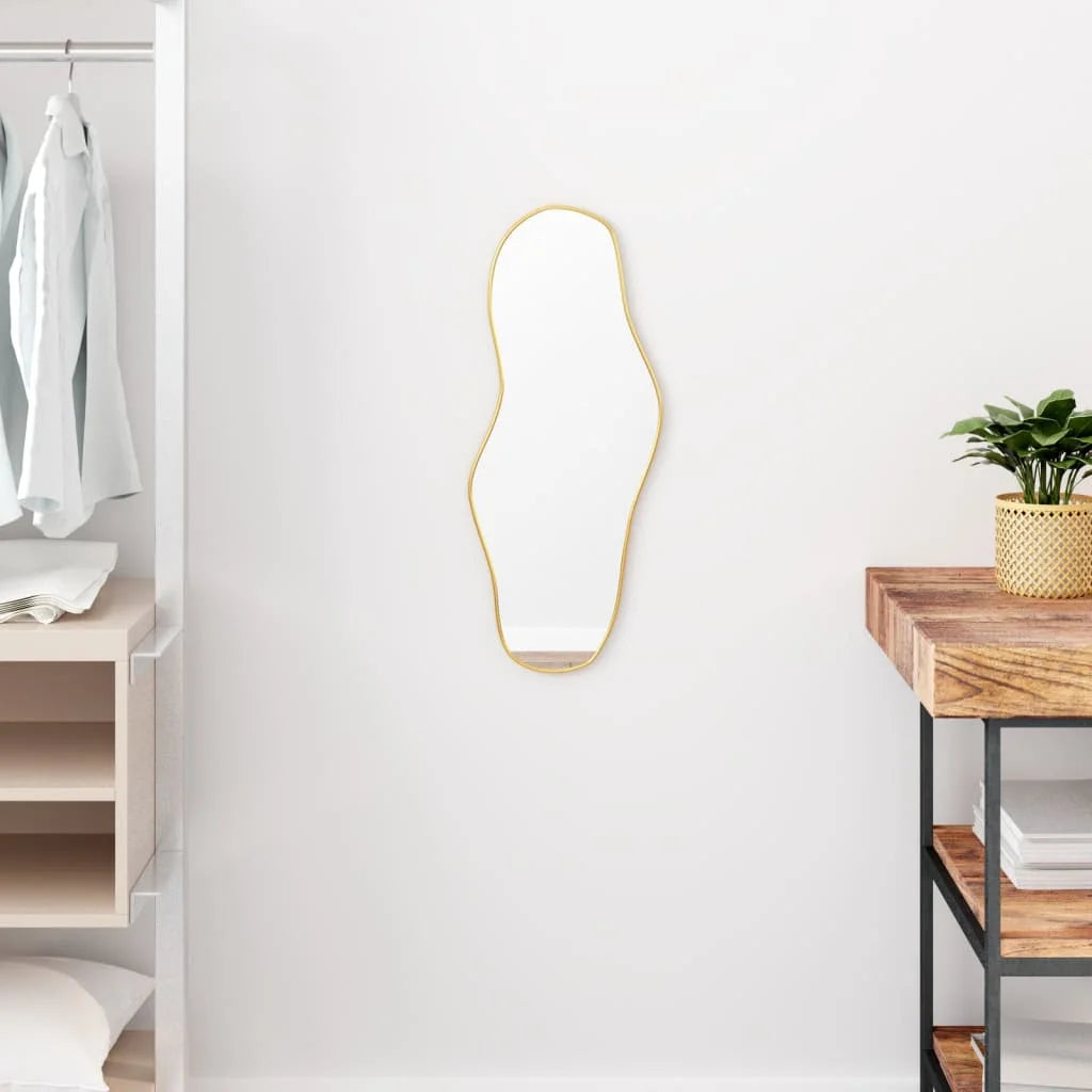 miroir mural élégant au design doré raffiné - vue 7 sur 7