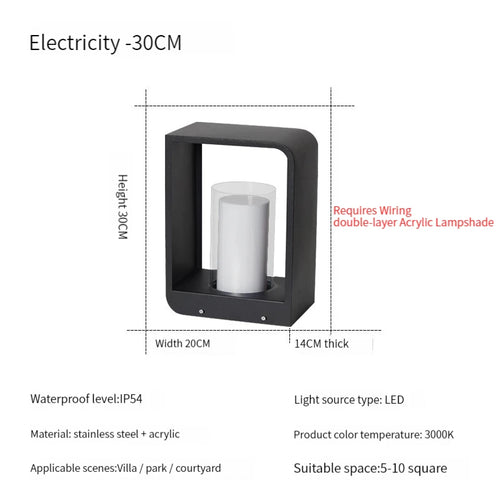lampe solaire led extérieure étanche pour jardin et cour - vue 15 sur 21