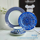 Assiette céramique style européen motifs raffinés pour thé