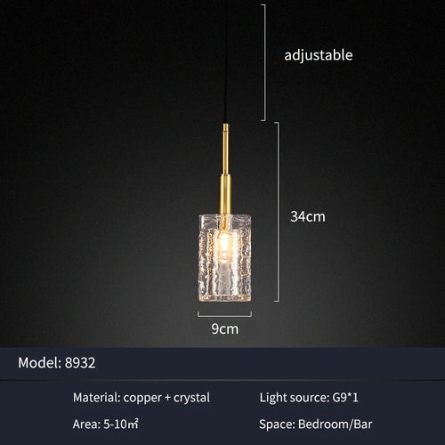 lustre en cristal doré design pour intérieur élégant et moderne - vue 9 sur 11