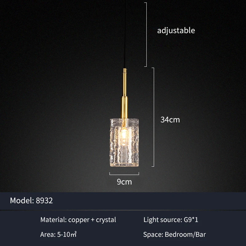 lustre en cristal doré design pour intérieur élégant et moderne - vue 8 sur 11