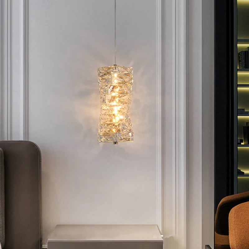plafonnier moderne en cristal k9 pour décoration intérieure luxe - vue 4 sur 12