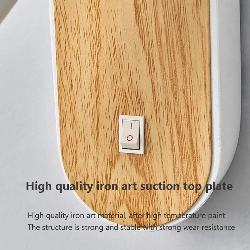 applique murale led en bois design nordique décoratif d'intérieur - vue 5 sur 8