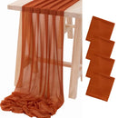 Chemin de table mousseline bohème transparent couleur mariage