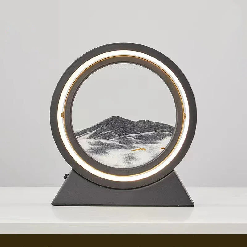 lampe de table créative avec sable mouvant 3D décoratif - vue 12 sur 24